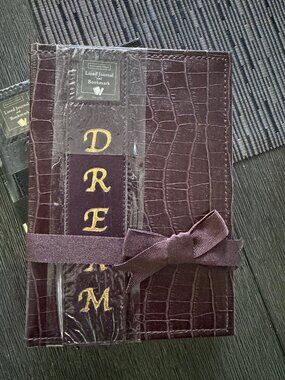Sheffield Home faux crocodile embossed leather lined journal